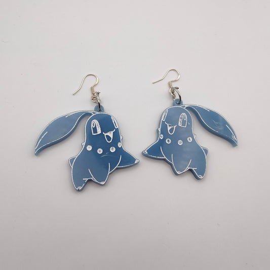 Pocket Monster Earrings - Blue