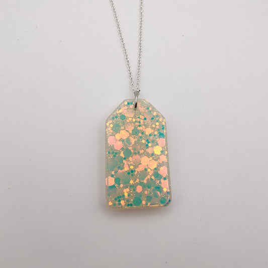 Shape Necklace - White Sparkle