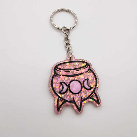 Cauldron Keyring - Pink