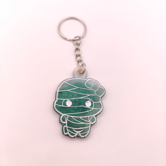 Mummy Keyring - Teal / Pink