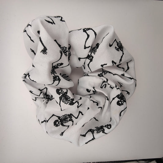 Scrunchie (Large) - White Skeleton