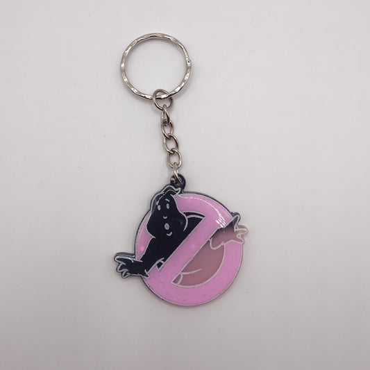 Ghost Keyring - Pink/Black