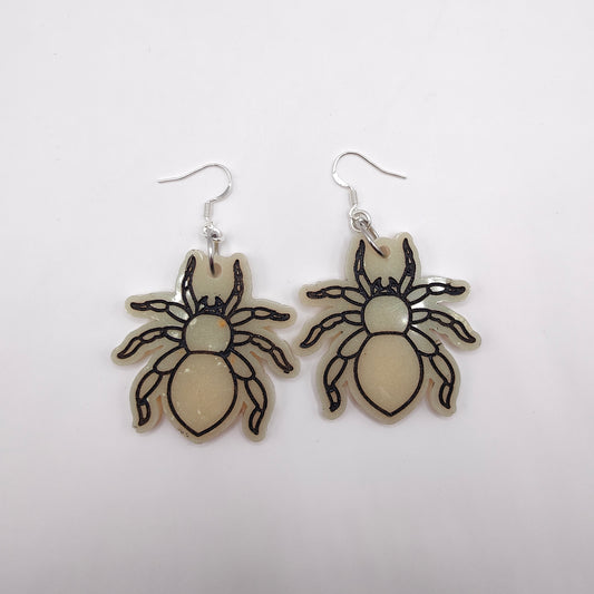 Spider Earrings - White