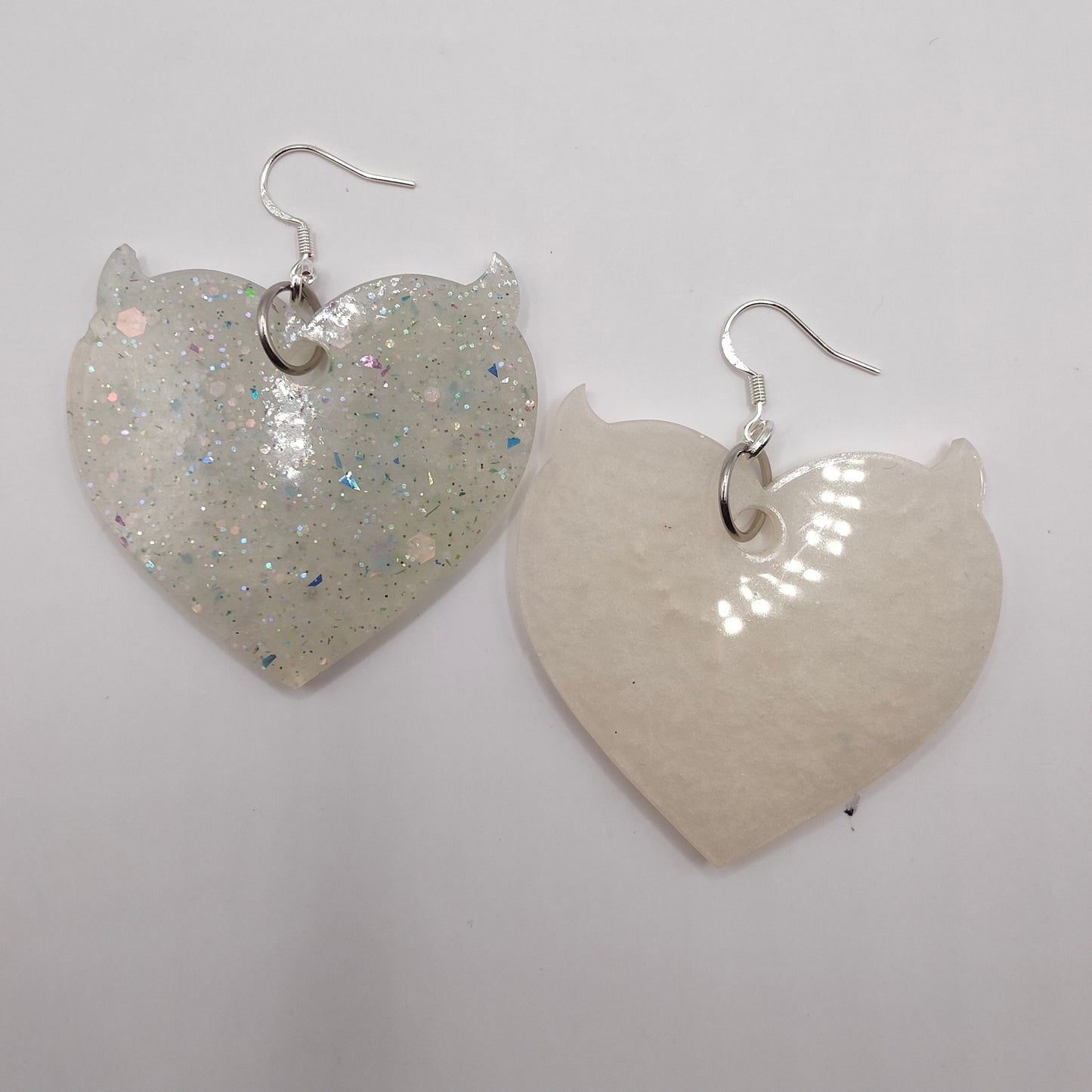 Heart (Large) Earrings - Devil Sparkle