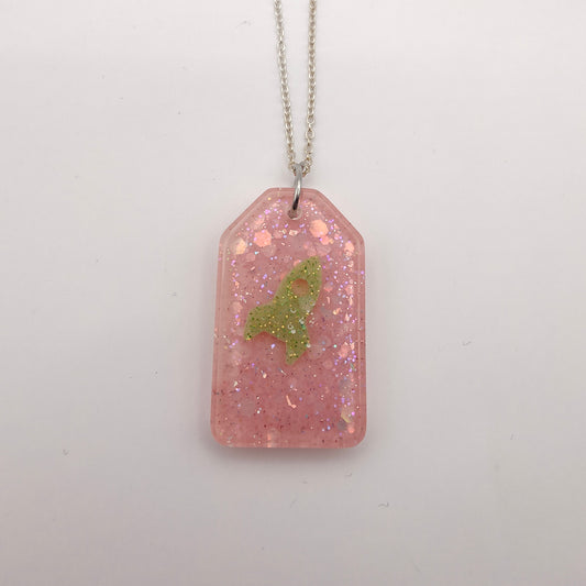 Space Rocket Necklace