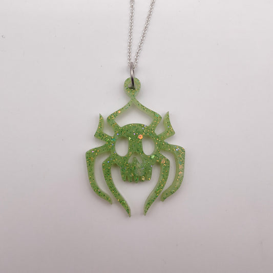 Spider Necklace - Green