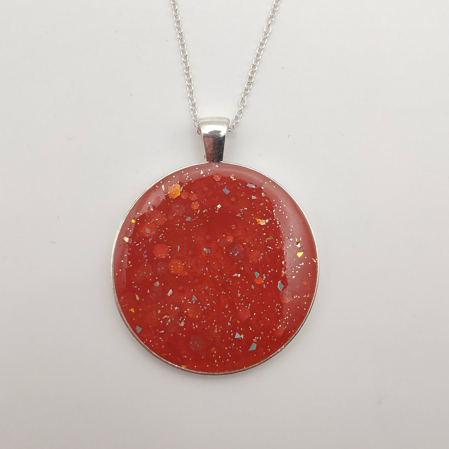 Circle (large) shape necklace - Autumn Sparkle