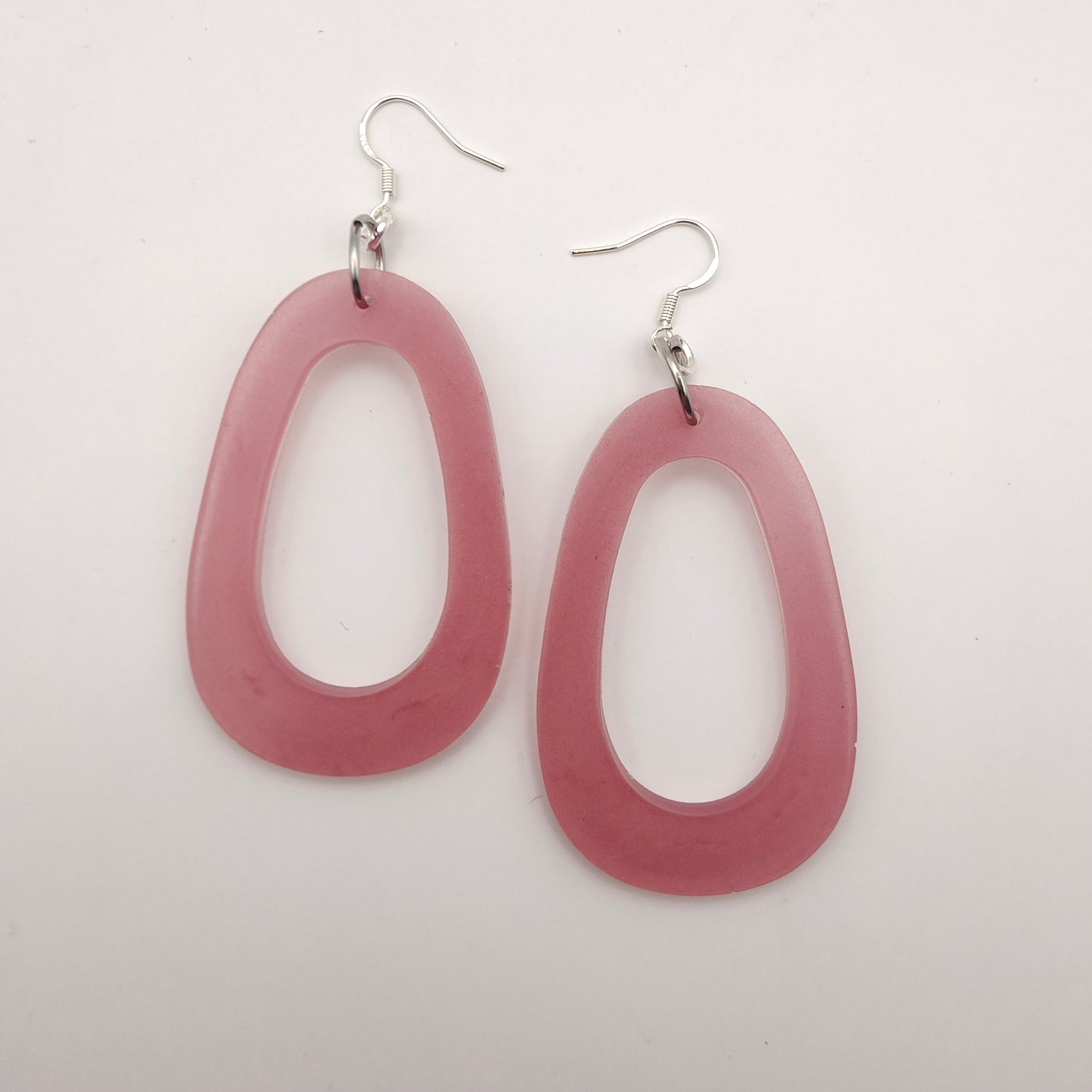 Oval Earrings - Pink
