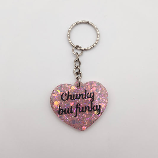Chunky But Funky Keyring - Pink Sparkles