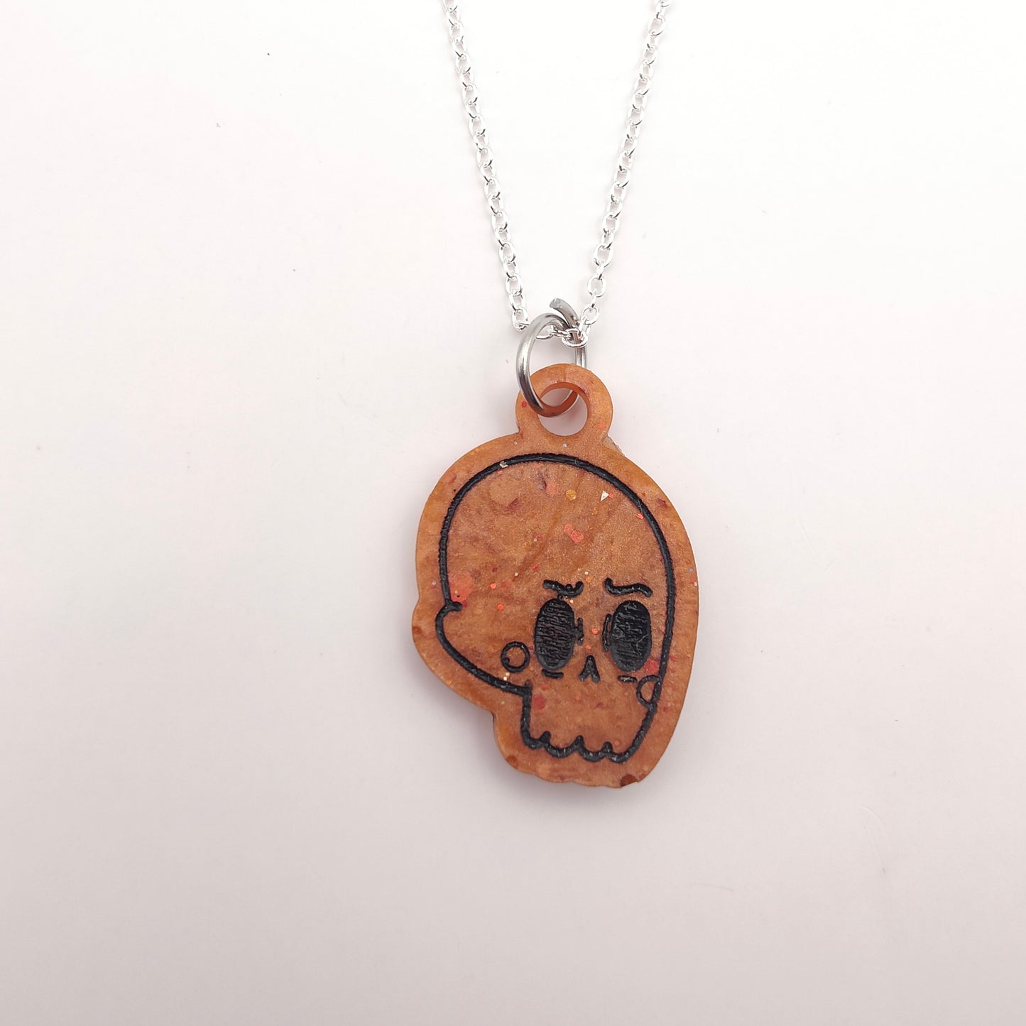Skull Necklace - Orange