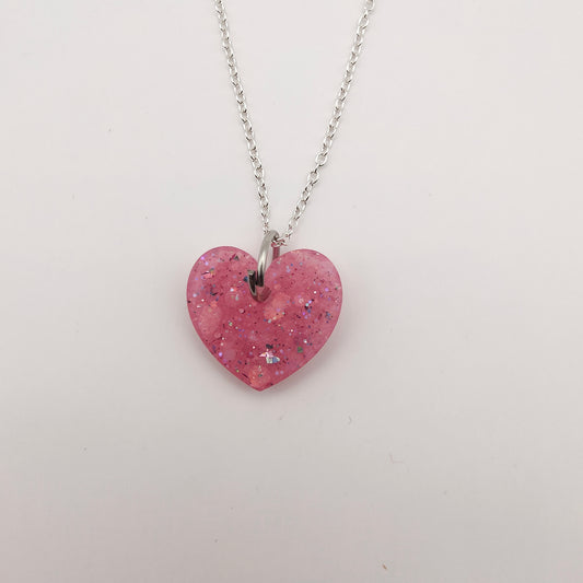 Heart Necklace - Pink