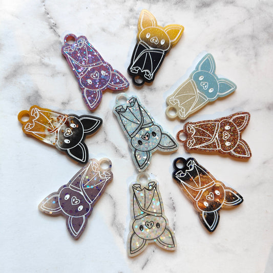 Bat (Upside Down) Earrings - Sparkle