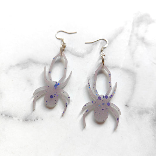 Spider (Small) Earrings - Light Purple