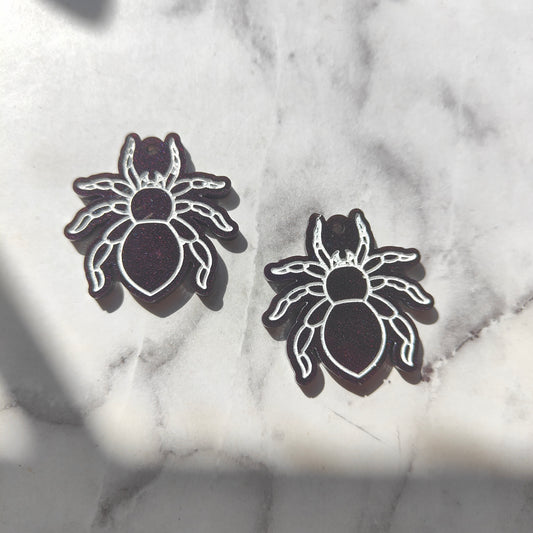 Spider Earrings - Black