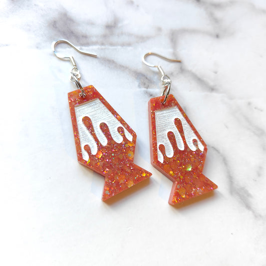 Lava Lamp Earrings - Autumn