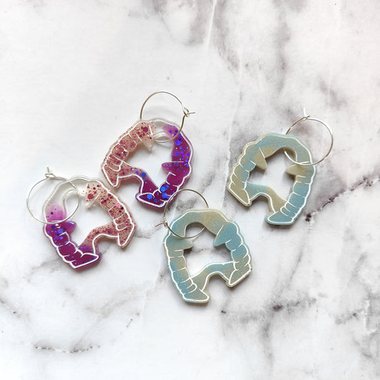 Vampire Teeth Earrings - Blue/Green
