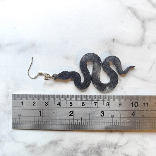 Snake (Large) Earrings - Pink