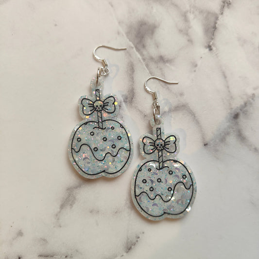 Toffee Apple Earrings - Ice White