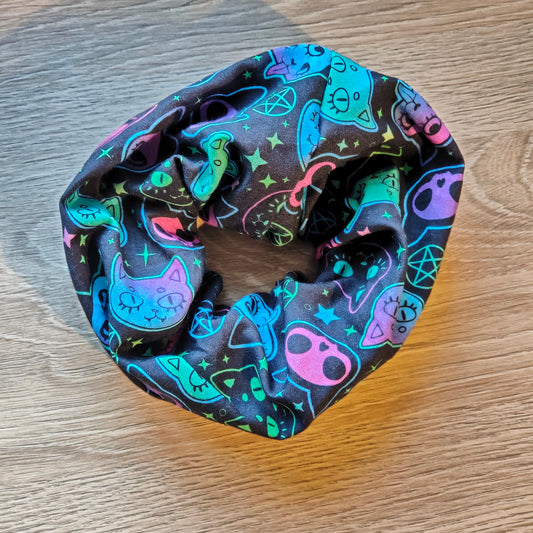 Scrunchie (Large) - Halloween Cats / Pentagon