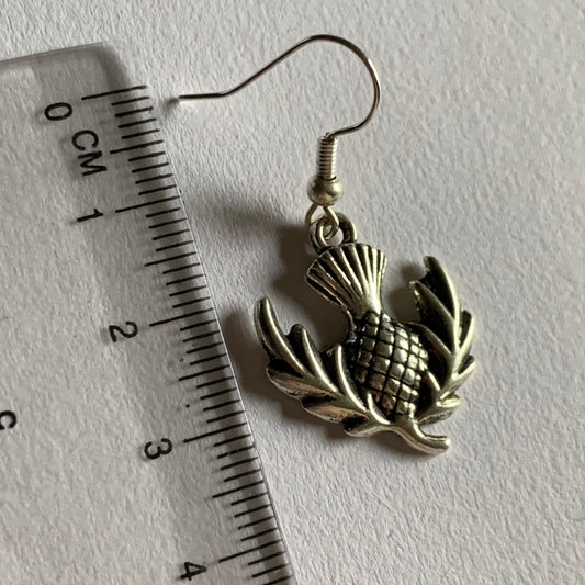 Thistle Earrings - Silver