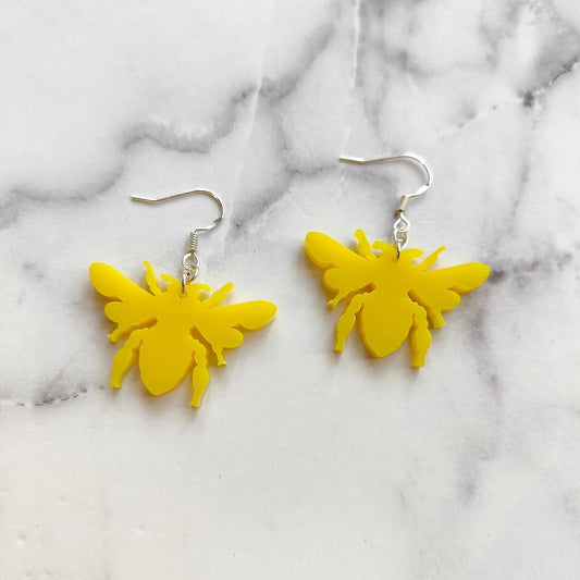 Bubble Bee Earrings - Yellow