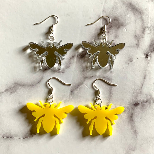 Bubble Bee Earrings - Yellow